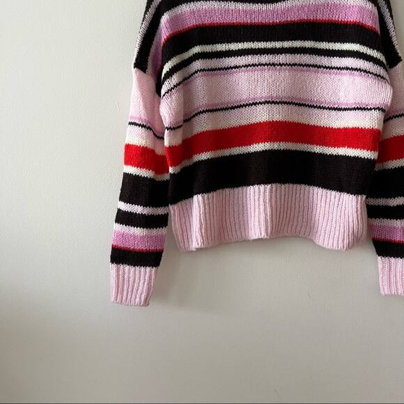 Something Navy Striped Crewneck Sweater - Picture 3 of 6